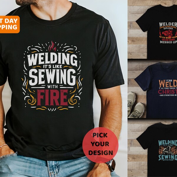 Welding T Shirt Funny Gift for Welders, Vintage Welder Work Shirt, Father's Day Gift for Dad Welder, Gift for him boyfriend