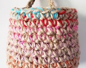 Rainbow Plant Basket- Plant Wall - Medium Hanging Planter- Plant basket- Bohemian Decor- Dorm Decor Modern Boho Wall Accent- BohoChic