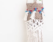 OOAK Natural Jute Hanging Planter- Wall Accent- Bohemian Decor- Dorm Decor Modern Macrame- Urban Wall Accent- BohoChic Home Decor- Art