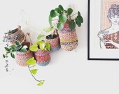 Plant Wall- Natural Jute Hanging Planter- Wall Accent- Bohemian Decor- Dorm Decor Modern Macrame- Urban Wall Accent- BohoChic Home Decor