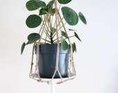CUSTOM Natural Jute single Hanging Planter- Wall Accent- Bohemian Decor- Dorm Decor Modern Macrame- Urban Wall Accent- BohoChic Home Decor