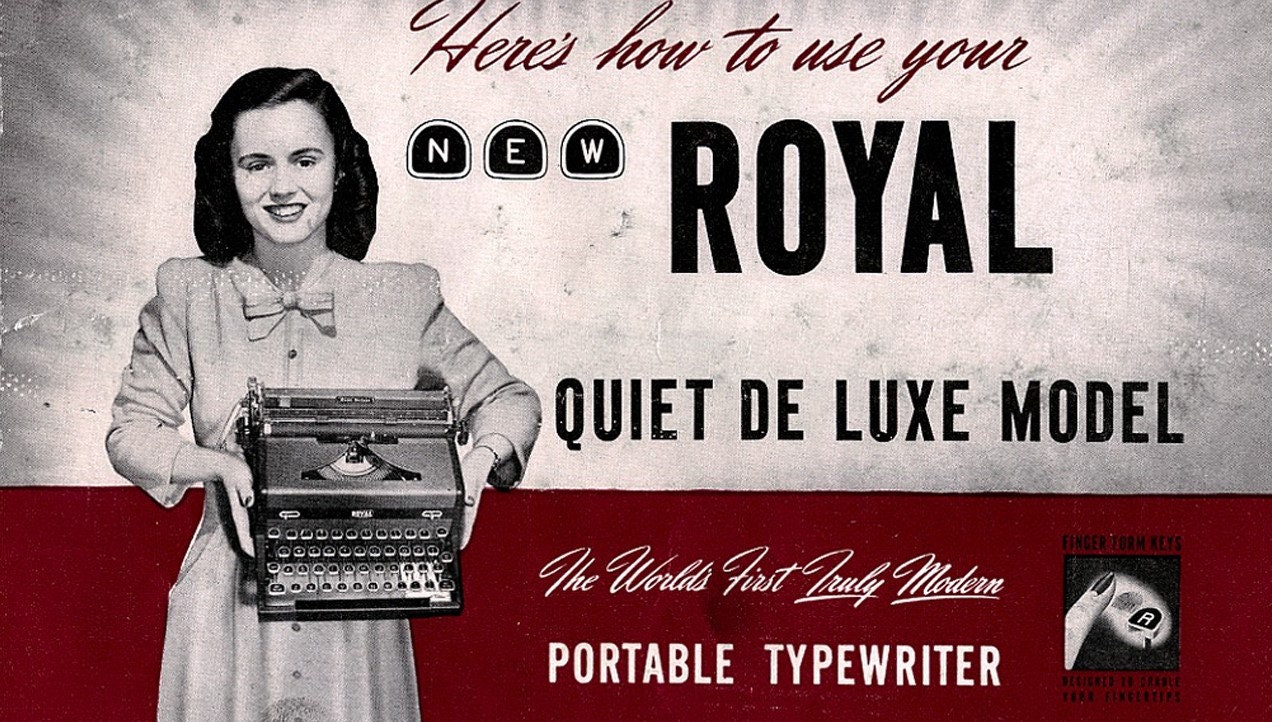 レトロ 米国製  QUIET DE LUXE タイプライター Royal Typewriter Quiet De Luxe - Etsy