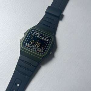 mens casio quartz watches F-91 etc Hydro MOD Screen Black NEW zdjęcie 4