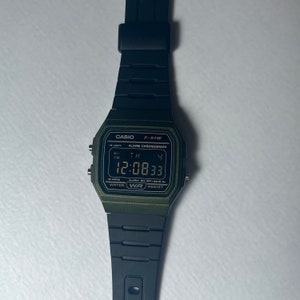 mens casio quartz watches F-91 etc Hydro MOD Screen Black NEW zdjęcie 3