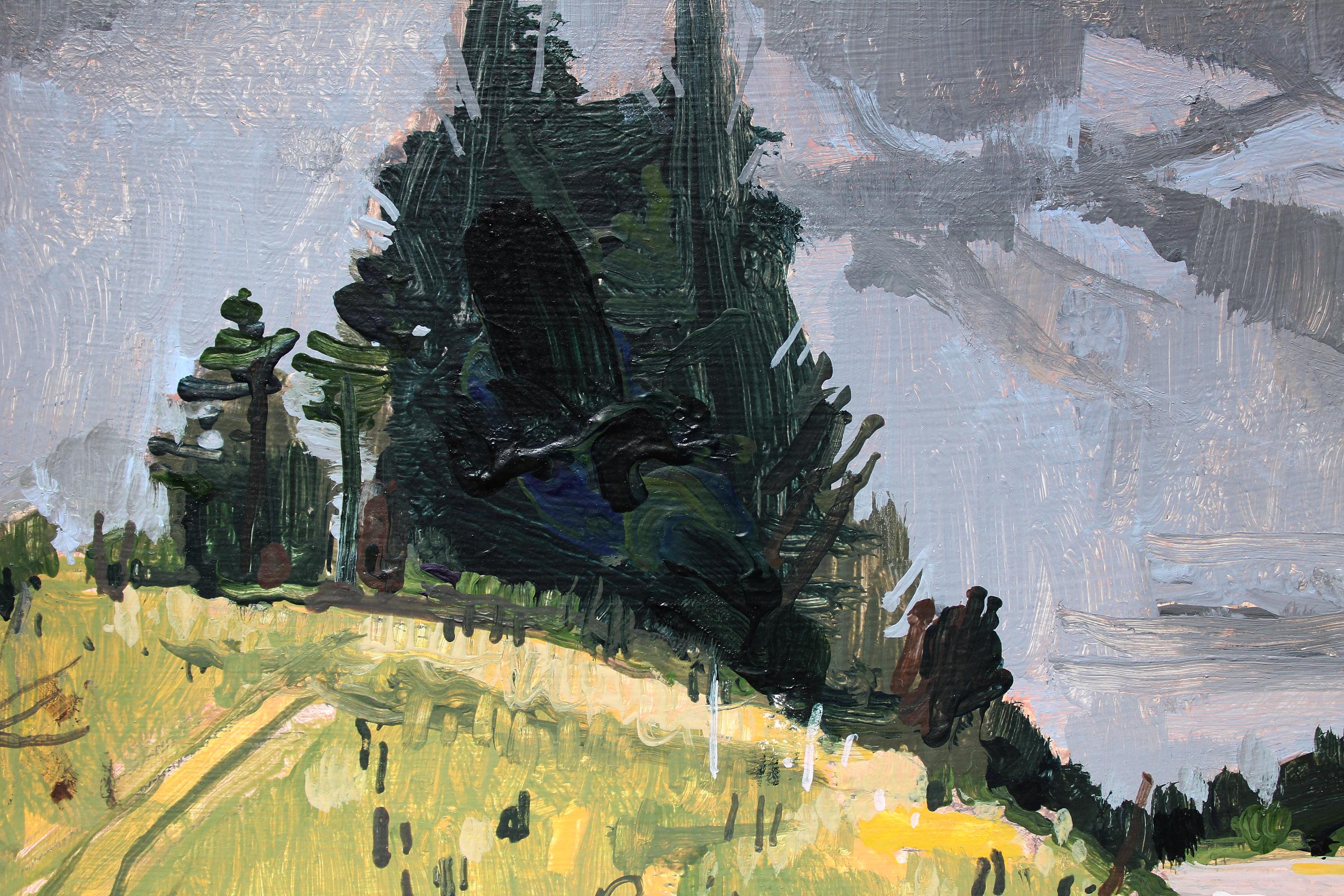 絵画 landscape #2 Original Summer Landscape Painting on Panel, 5 X 8 Inches, 