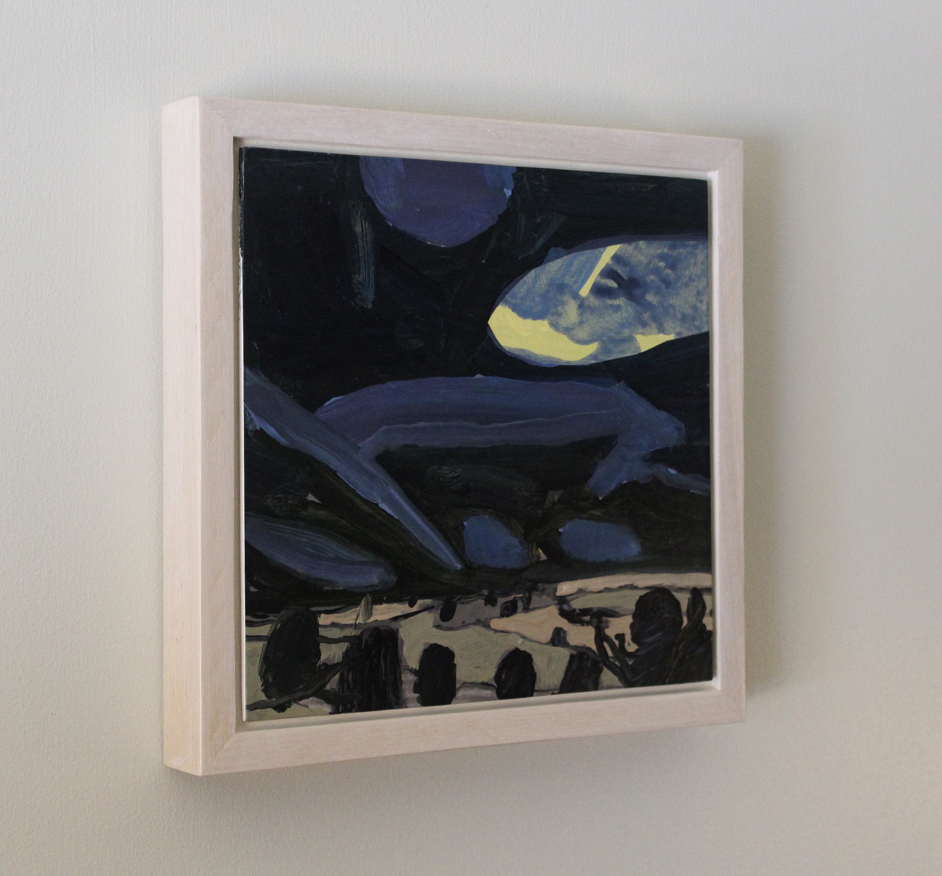 アッシーニボイン川渓谷のコラージュ絵画：オリジナル額入りアート