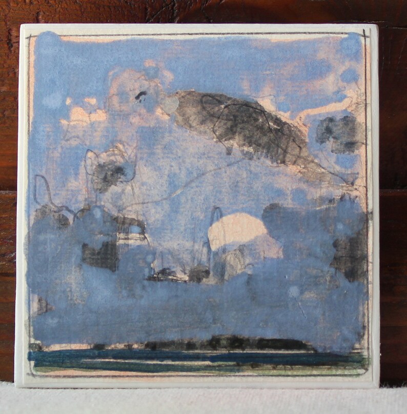 Buckhorn Way, Original Small Gouache Landscape Painting on Panel, Fridge Magnet, Stooshinoff image 2