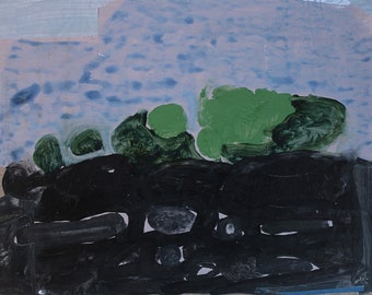 Original Collage  Painting on Panel, 7.75 x 10 Inches,  Stooshinoff, "Spring Hope"