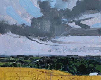 Lake Ontario Landscape Painting: Original Canadian Art, 8x8