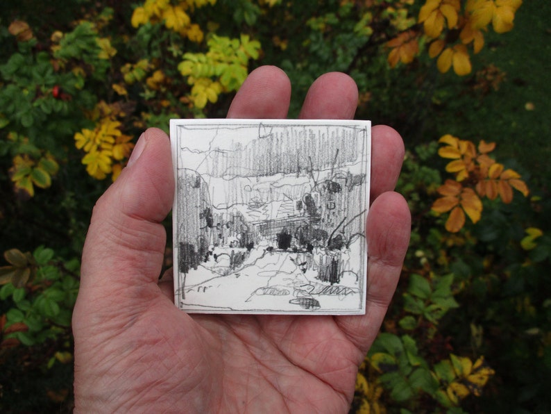 Buckhorn Way, Original Small Gouache Landscape Painting on Panel, Fridge Magnet, Stooshinoff image 6