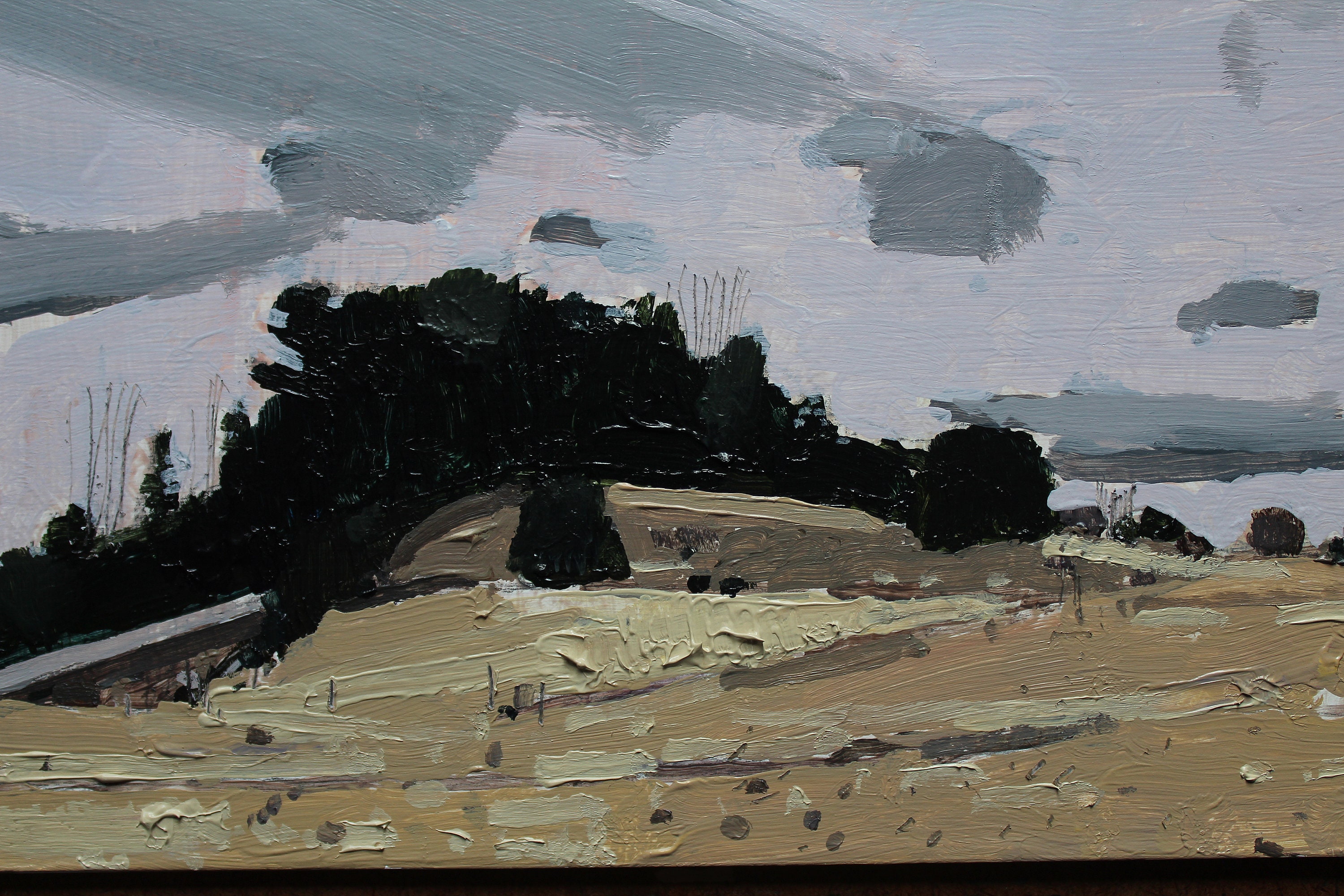 Original Canadian Spring Landscape Painting on Panel, 9.75 X 6