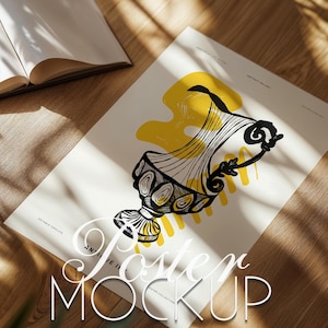 Vertikal Poster Mockup Nahaufnahme Detail Mockup Minimal Interior Mockup Portret Horizontale MockUp DIN A Ratio PSD Photoshop Photopea Vorlage