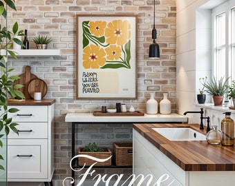 Frame Mockup Vertical Wood Frame Mockup Art Print Poster Aesthetic Elegant DIN A Frame Portret Mockup Wall Art Photoshop Photopea Mockup