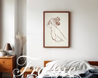 Vertical Frame Mockup Thin Wood Frame Mockup Portret Mock Up Vertical Mockup Cozy Bedroom Interior DIN A ISO Photopea Photoshop Frame Mockup