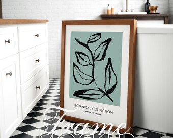 Moldura Vertical Mockup Moldura de Madeira Mockup Arte de Parede Pôsteres Impressões Estéticas Elegantes Minimalistas Interior DIN A Frame Photoshop Photopea Template