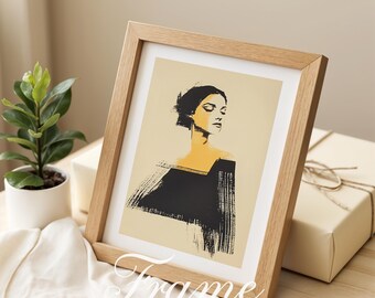 Vertical Frame Mockup Close Up Detail Mockup Art Poster Mockup Wood Frame Elegant Aesthetic Portret Mockup DIN A Photoshop Photopea Template