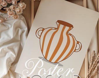 Vertical Poster Mockup Close Up Detail Mockup Minimal Interior Mockup Portret Horizontal Mock Up DIN A Ratio PSD Photoshop Photopea Template