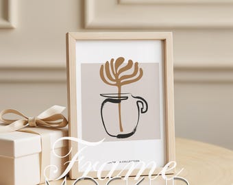 Vertical Frame Mockup Close Up Detail Mockup Art Poster Mockup Wood Frame Elegant Aesthetic Portret Mockup DIN A Photoshop Photopea Template