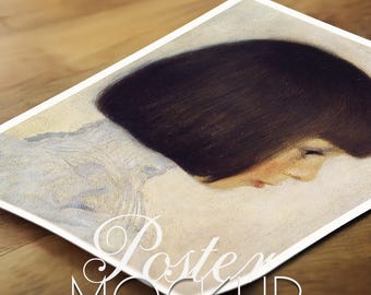 Vertical Poster Mockup Close Up Detail Mockup Minimal Interior Mockup Portret Horizontal Mock Up DIN A Ratio PSD Photoshop Photopea Template
