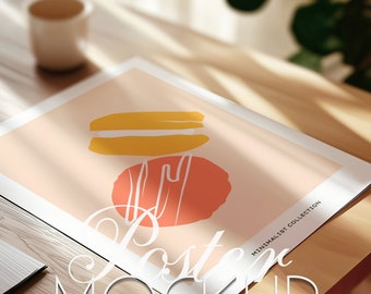 Vertical Poster Mockup Close Up Detail View Flat Lay Mockup Horizontal Portret Mockup Minimal Photoshop Mock Up DIN A ISO Photopea Template