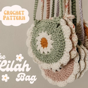 The Lilah bag - toddler daisy bag crochet PATTERN ONLY