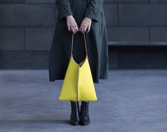 13in Wedge - Lemon yellow leather