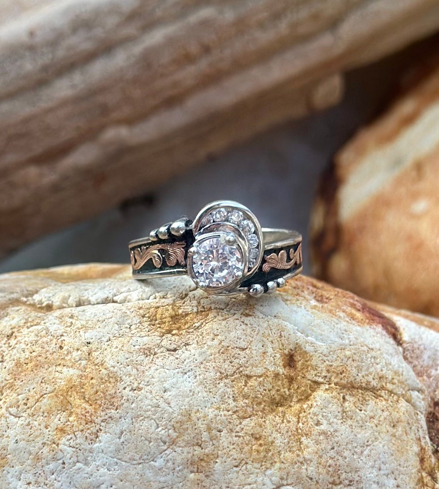 Sterling Silver Egyptian Ankh Cross Birthstone CZ Unisex Ring