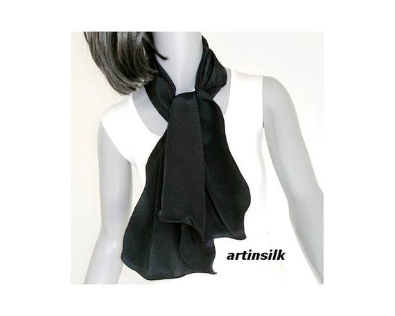 small black neck scarf