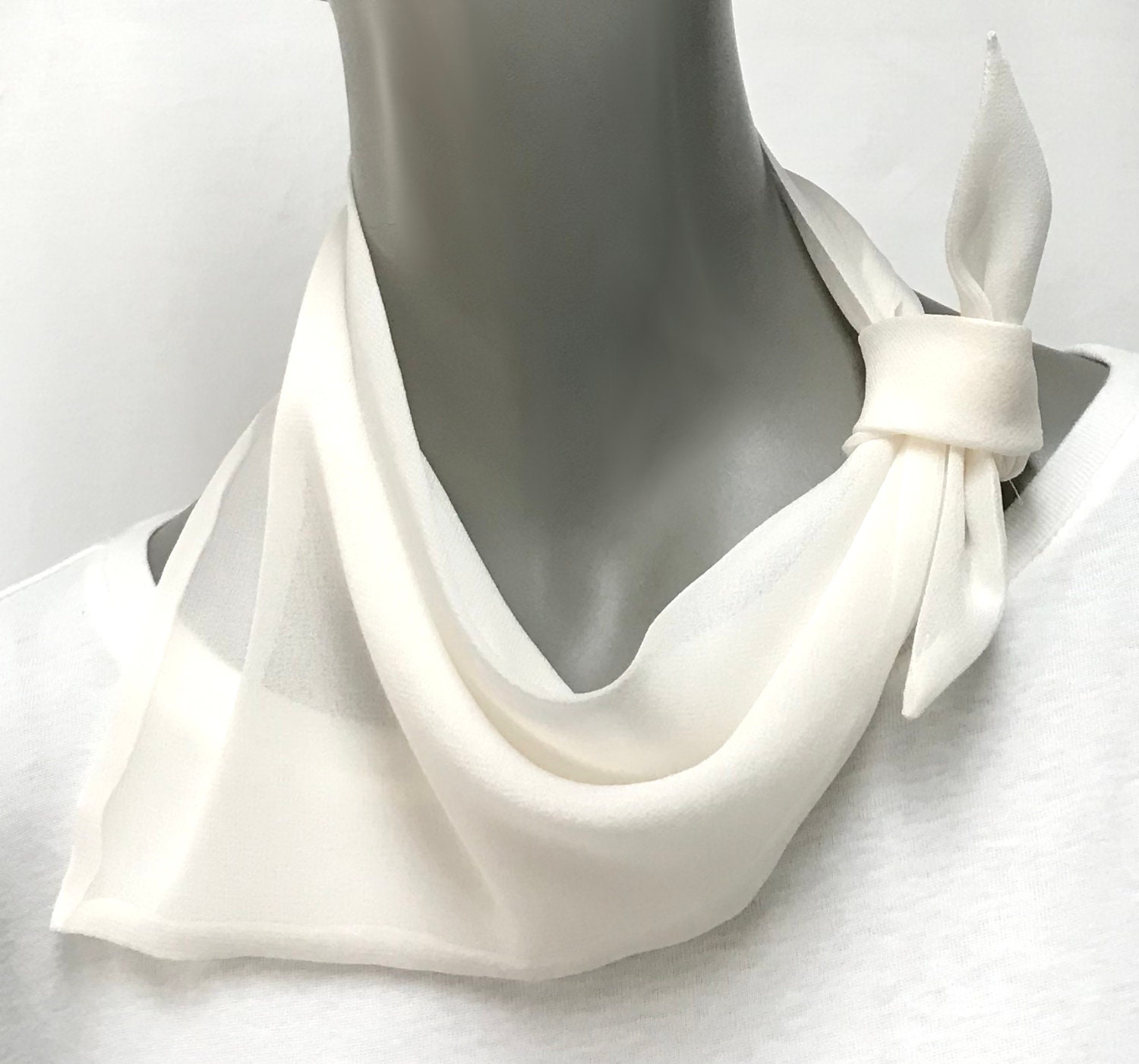 Black Silk Neck Scarf, Triangular Kerchief Red Headband, Small Hair Ponytail Mulberry Silk