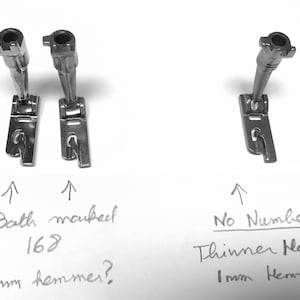 Bernina Roll and Shell Hemmer,  Bernina old style feet 168 for  707 717 730 830 900 Bernina models.