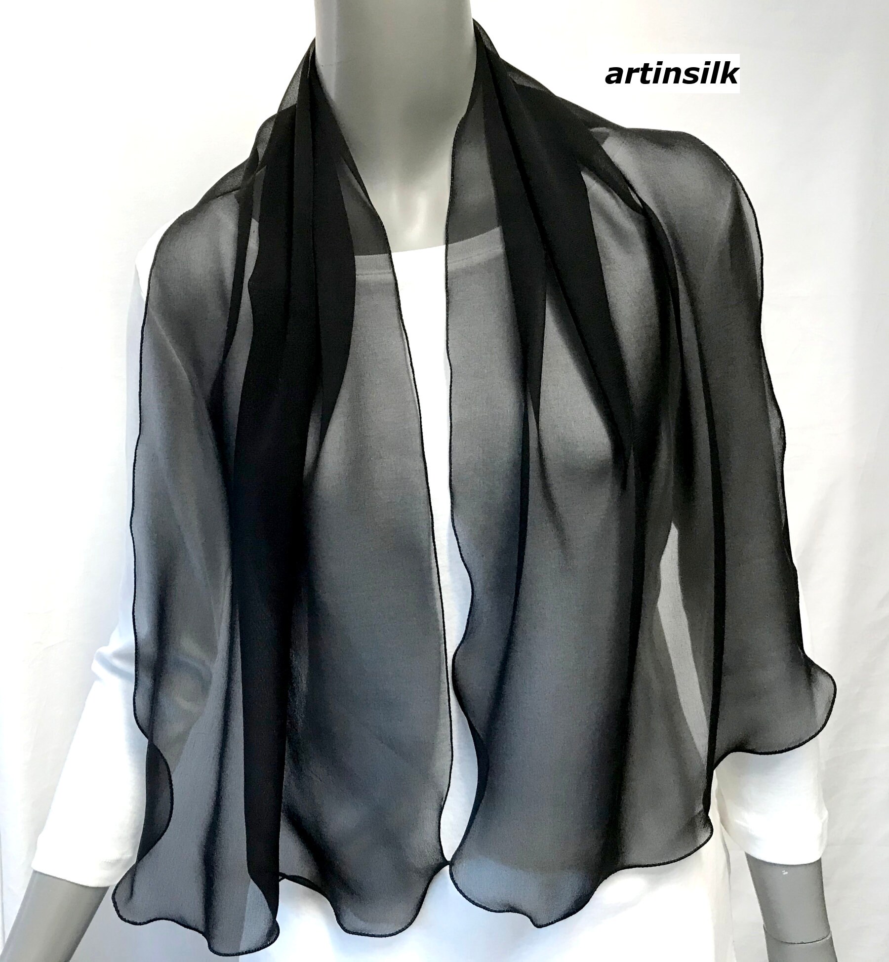【希少】美品 MASU 23ss GALAXY SILK SCARF BLACK 2023SS】 MASU (マス/エムエーエスユー) 