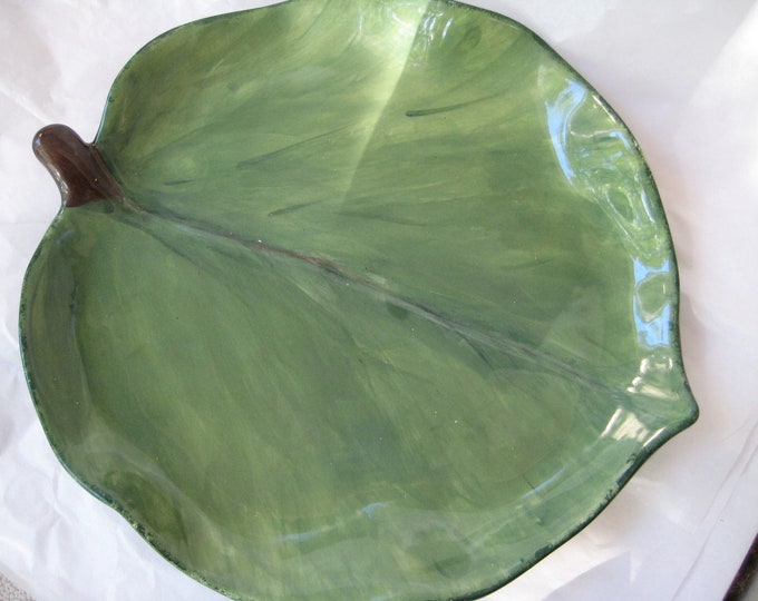Leaf Shaped Salad Plate Etsy