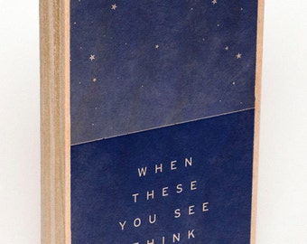 Celestial Watercolor, Long Distance Boyfriend Gift, Long Distance Relationship Gift, When These You See Think of Me Art Box, Going Away Gift