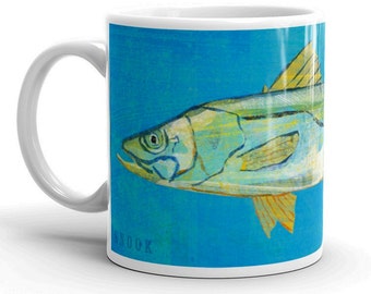 Gift for Dad Fishing, Fishing Gift, Fish Coffee Cup, Husband Gift, Fish Mug, Snook Mug, Gift, for Fisherman Gift, Fish Gift for Him