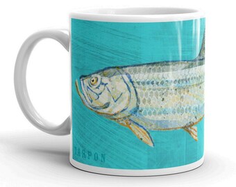 Gift, for Fisherman Gift, Husband Gift, Fishing Mugs, Fishing Gifts for Grandpa, Fish Coffee Mug, Tarpon Mug, Fish Gift for Him