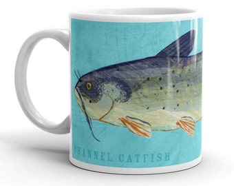 Gifts for Dad, Husband Gift, Fish Mug, Channel Catfish Mug, Fishing Gift, for Fisherman Gift, Fish Gift for Him