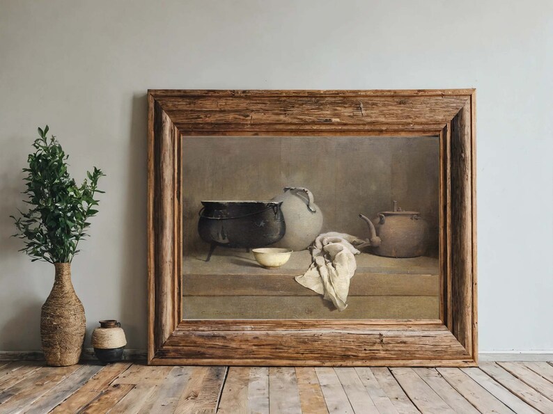 Still Life Kitchen Decor Art Print , Study in Grey - Emil Carlsen ...