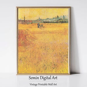 Van Gogh Wheat Fields of Arles Print: Impressionist Landscape (Digital Download)
