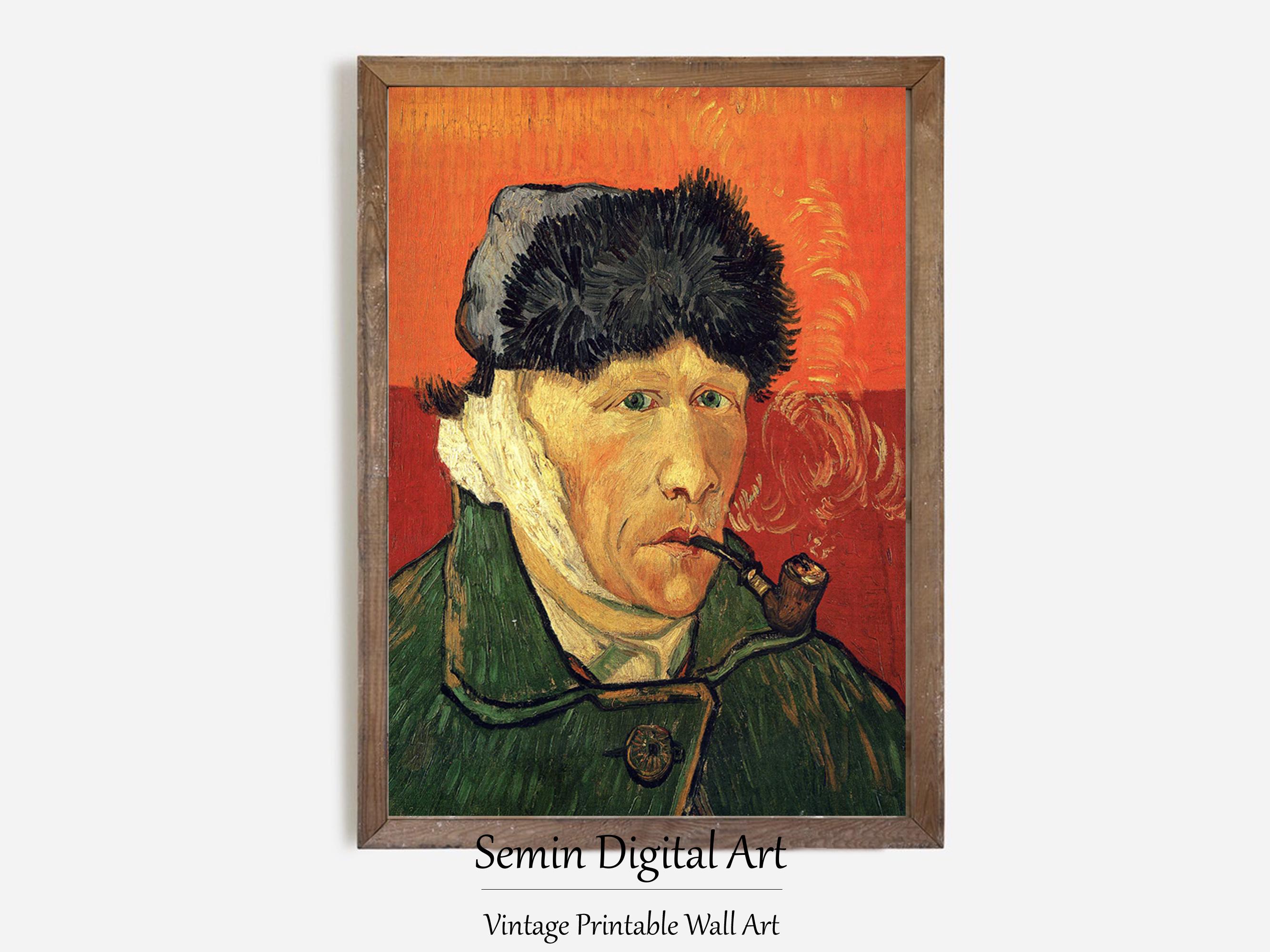 ヴァン・ゴッホ「耳に包帯を巻き、パイプをくわえた自画像