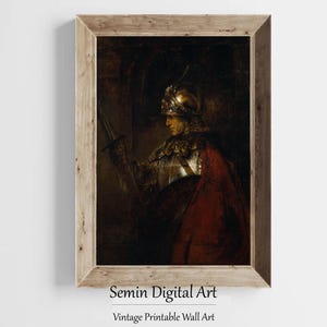 レンブラント・ファン・レイン 鎧を着た男 1655年 美術館品質の