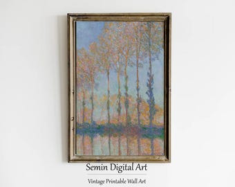 クロード・モネの自画像プリント：ヴィンテージ・フランス印象派