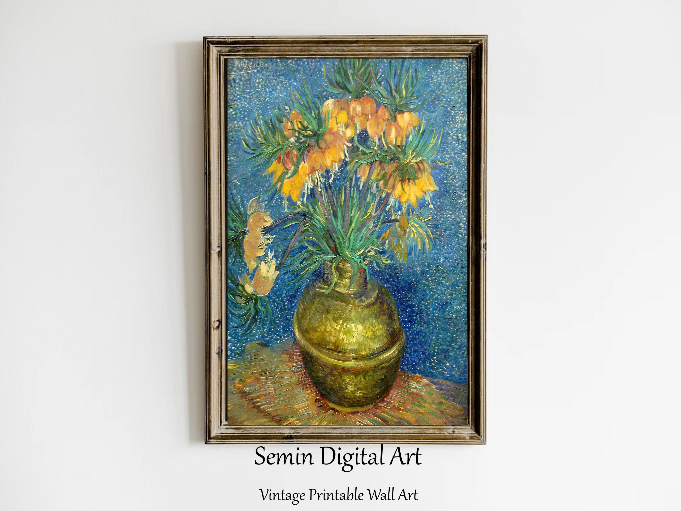 Van Gogh Flower Still Life: Imperial Fritillaries in Copper Vase