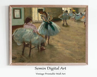 エドガー・ドガ印象派絵画デジタルペーパー、ドガパステル画、印象派