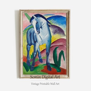 Franz Marc Blue Horse Print: Abstract Expressionist Art (Instant Download)
