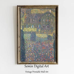 Gustav Klimt A Forester&#39;s House in Weissenbach Digital Download, Printable Wall Art, Gustav Klimt Print, Vintage Print, Landscape Painting