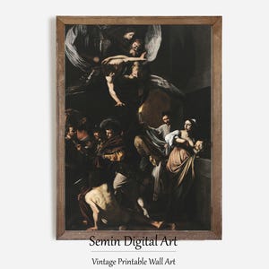 Caravaggio: The Seven Works of Mercy Giclée Art Print (Digital Download)