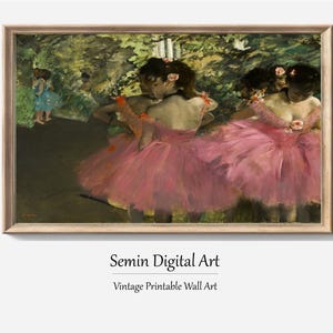 Dancers in Pink Art Print: Edgar Degas Impressionist Giclée (Digital Download)
