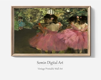 エドガー・ドガ印象派絵画デジタルペーパー、ドガパステル画、印象派