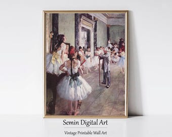 Degas Ballet Class Poster: Impressionist Ballerina Art (Digital Download)