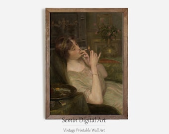 Auguste Leveque Woman Portrait Art Print: Vintage Oil Painting (Digital Gift)